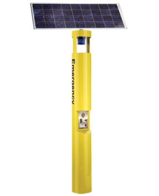 CODE BLUE CB 1-w PEDESTAL MOUNT EMERGENCY CALL STATION WITH LS1000 PHONE & SOLAR POWER SUPPLY