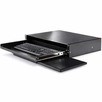 GRUBER RACK MOUNT KEYBOARD / MOUSE & MONITOR SHELF, 19" x 14", 2U, FLUSH MOUNT