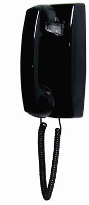 CORTELCO ITT SINGLE LINE TELEPHONE (BLACK) WALL-MOUNTABLE WITH NO DIAL #2554 (NEW)