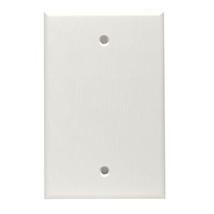 LEVITON THERMOSET SINGLE-GANG BLANK FACEPLATE (WHITE)