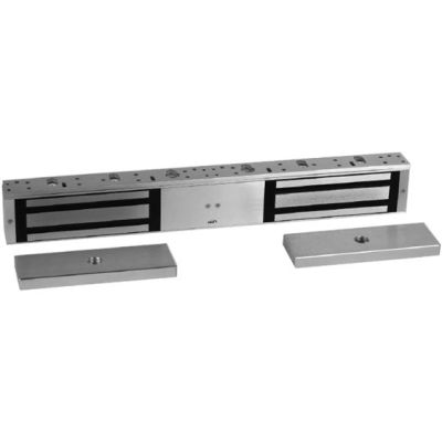 1500LB MAGNETIC LOCK DOUBLE DOOR, BRUSHED ALUMINUM