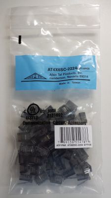 ALLEN TEL 4X6SC-2224 4 COND. MODULAR PLUG SOLID (SMOKEY) (50 PIECES)