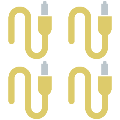 QUAD CAT-6 SHIELDED CABLE RUN
