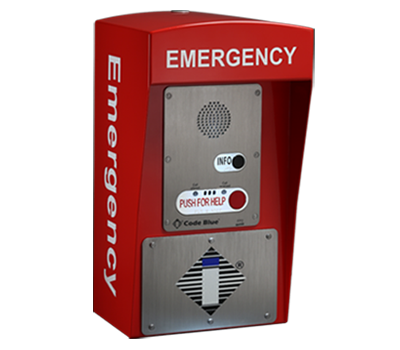 CODE BLUE CB 4-u WALL/POLE MOUNT LS1000 VoIP TWO-BUTTON WITH KEYPAD SPEAKERPHONE