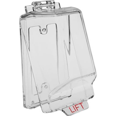 VANDAL AND WEATHER RESISTANT CLEAR LIFT COVER FOR PUSH/EXIT SWITCH