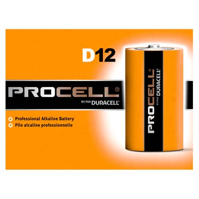 DURACELL PROCELL INDUSTRIAL D ALKALINE BATTERIES (12 PK)
