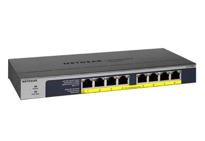 NETGEAR GS108PP 8-PORT PoE+ GIGABIT HIGH-POWER 123W UNMANAGED SWITCH