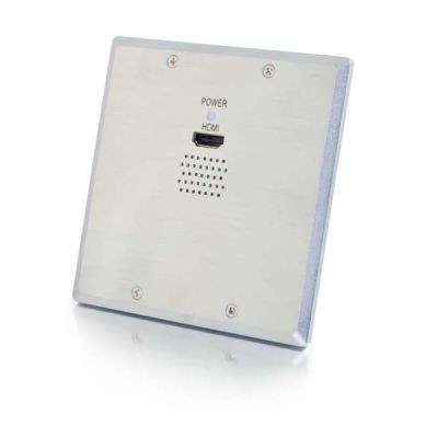 HDMI HDBASET OVER CAT-5 EXTENDER DOUBLE GANG WALL PLATE TRANSMITTER - ALUMINUM