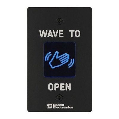 ESSEX HEW-2B SINGLE GANG "WAVE TO OPEN" TOUCHLESS SWITCH, BLACK FACEPLATE