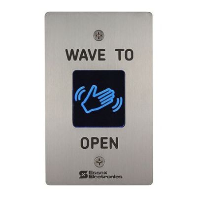 ESSEX HEW-2S SINGLE GANG "WAVE TO OPEN" TOUCHLESS SWITCH, STAINLESS FACEPLATE