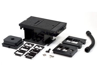 LEGRAND OUTDOOR GROUND BOX 2-GANG LOW-VOLTAGE FOR COMMUNICATION AND A/V, BLACK