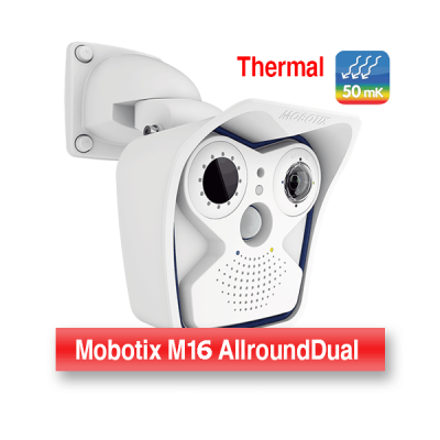 MOBOTIX WEATHERPROOF THERMOGRAPHIC DUAL M16 CAMERA WITH 45° (R079) THERMAL LENS (NEW)