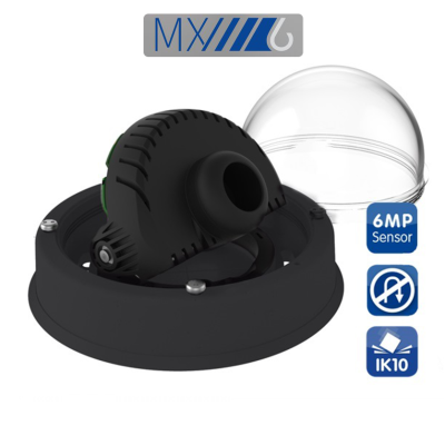 MOBOTIX v26 INDOOR DOME (BODY ONLY - NO LENS), DAY, BLACK WITH MXBUS (NEW)