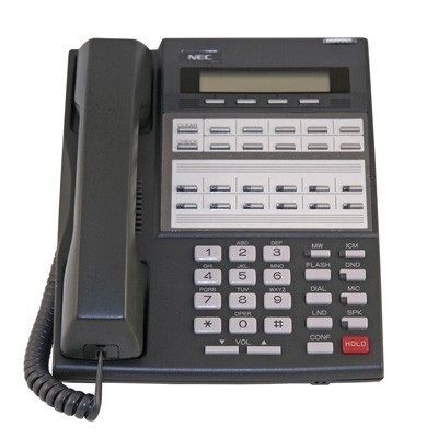 NEC DS1000/2000 22-BUTTON DISPLAY BK TELEPHONE (REFURBISHED)