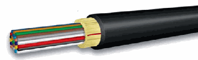 OCC 6-STRAND MM ARMORED OUTDOOR BURIAL FIBER OPTIC RISER-RATED CABLE (BLACK) (PER FT.)