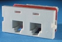 ORTRONICS CAT-3 CLARITY DUAL MODULE (FOG WHITE)