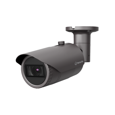 HANWHA QNO-6082R1 Q SERIES 2MP IR WDR IP BULLET CAMERA WITH MOTORIZED VARIFOCAL LENS, DARK GREY