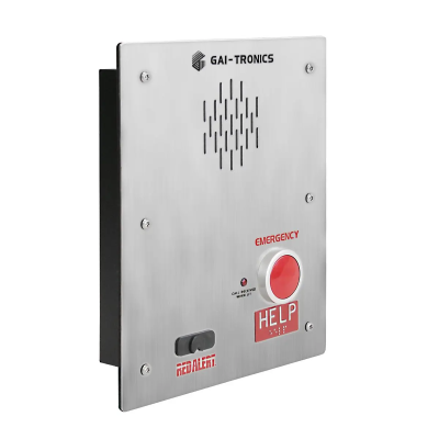 GAI-TRONICS RED ALERT EMERGENCY TELEPHONE, SINGLE-BUTTON AUTO-DIAL, FLUSH-MOUNT WITH EXTREME COLD WEATHER OPTION