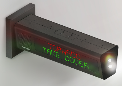 VALCOM VL522 IP/SIP DOUBLE-SIDED SPEAKER WITH MESSAGE DISPLAY WITH FLASHER & INFORMACAST