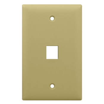 LEGRAND ON-Q SINGLE-GANG 1-HOLE FACEPLATE (IVORY)