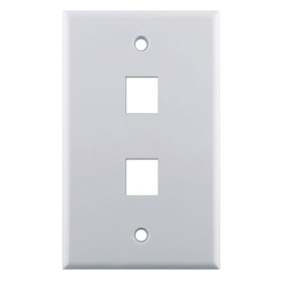 LEGRAND ON-Q SINGLE-GANG 2-HOLE FACEPLATE (WHITE)