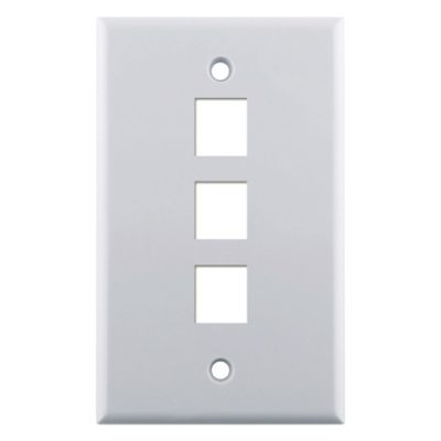 LEGRAND ON-Q SINGLE-GANG 3-HOLE FACEPLATE (WHITE)