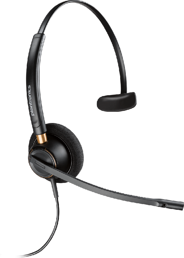 PLANTRONICS HW510 ENCOREPRO MONAURAL HEADSET OVER THE HEAD ONE EAR NOISE CANCELING WITH A10 CORD
