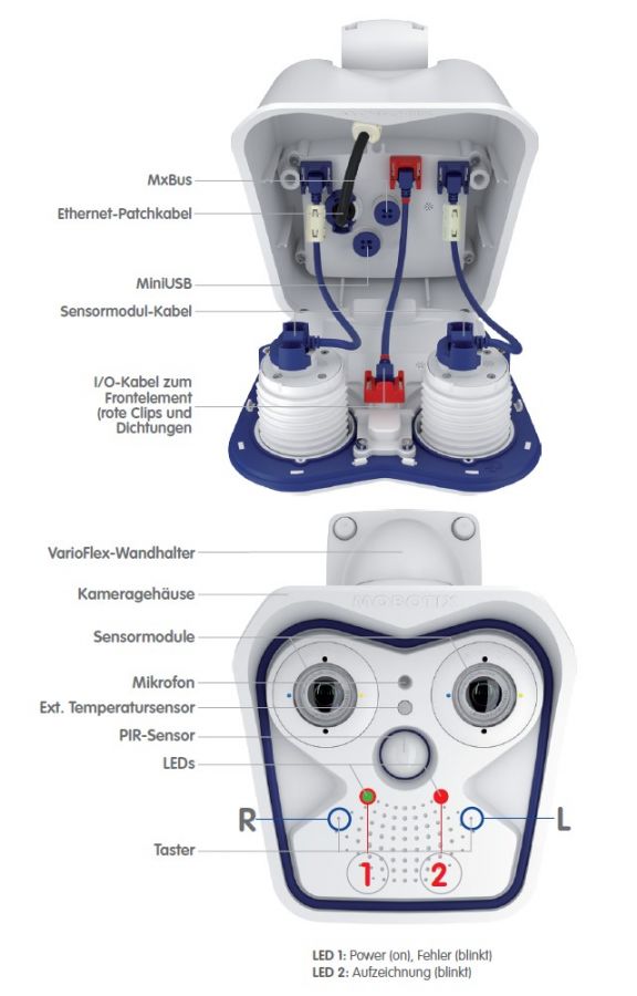 MOBOTIX M15 6MP 45° ALLROUND DUAL WEATHERPROOF NETWORK CAMERA (NEW)