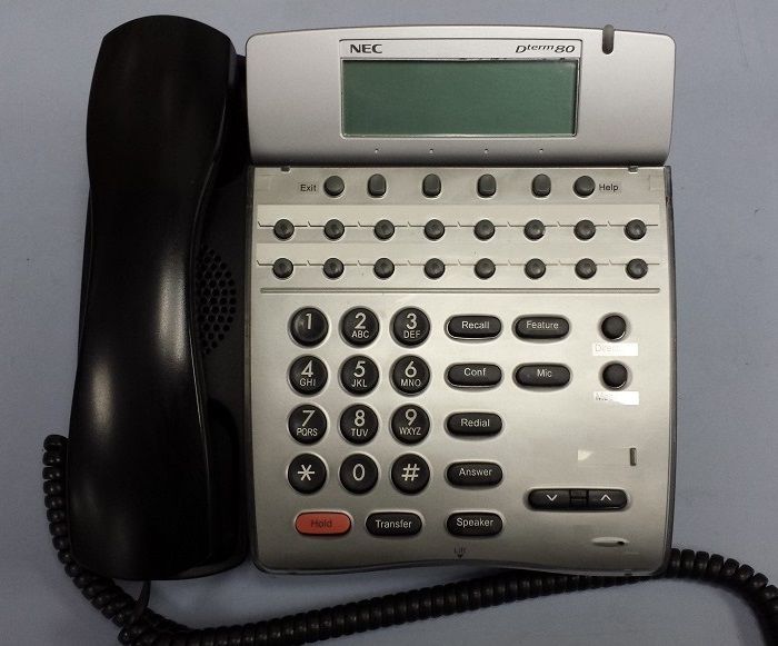 780575 Office Phone Digital Telephone DTH-16D-2 NEC Dterm 80 BK TEL *REFURB* 