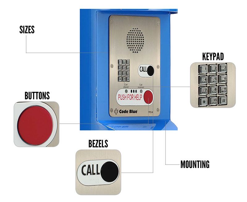 CODE BLUE CB 1s PEDESTAL MOUNT EMERGENCY CALL STATION WITH LS1000