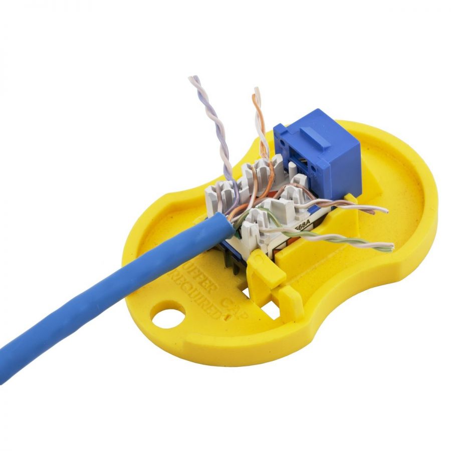 HUBBELL CAT6 KEYSTONE JACK (YELLOW)
