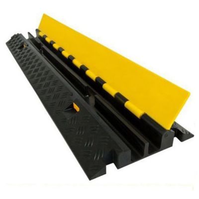 RUBBER CABLE SHIELD CORD COVER, 2 CHANNEL - 24.5"W x 4"H x 35.5"L, 63 lbs