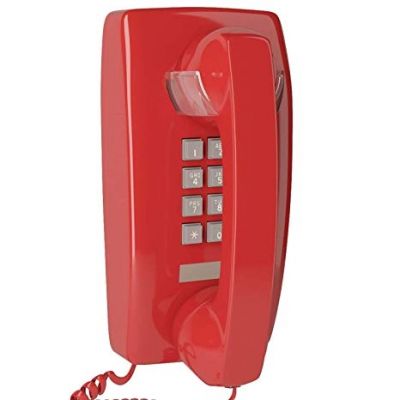 CORTELCO ITT SINGLE LINE TELEPHONE (RED) WALL-MOUNTABLE #2554 (NEW)