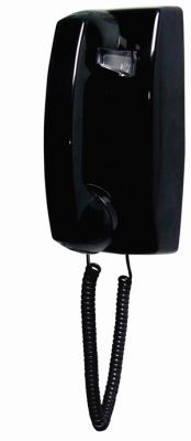 CORTELCO ITT SINGLE LINE TELEPHONE (BLACK) WALL-MOUNTABLE WITH NO DIAL #2554 (NEW)