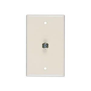 ALLEN TEL COAXIAL FACEPLATE WITH FEMALE CONNECTOR (WHITE)