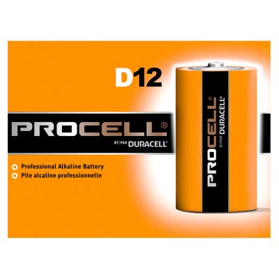 DURACELL PROCELL INDUSTRIAL D ALKALINE BATTERIES (12 PK)