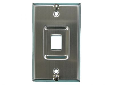 DYNACOM WALLPHONE WALLPLATE, SINGLE-GANG, STAINLESS STEEL