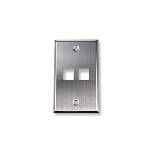 DYNACOM SINGLE-GANG 2-HOLE FACEPLATE, STAINLESS STEEL