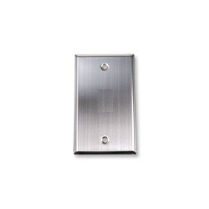DYNACOM SINGLE-GANG BLANK FACEPLATE, STAINLESS STEEL