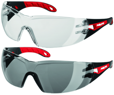 HILTI SAFETY GLASSES (CLEAR & GREY) (2 PK) (NEW)