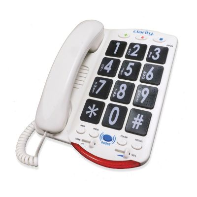 CLARITY JV35 AMPLIFIED BIG BUTTON TELEPHONE WITH TALK NUMBERS, BLACK