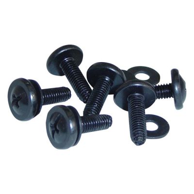 12-24 RACK SCREWS, BLACK OXIDE WITH WAX FINISH (50 PK)