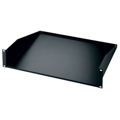 SINGLE-SIDED STEEL RACK SHELF, 3-1/2" HIGH, 17" x 19" - BLACK