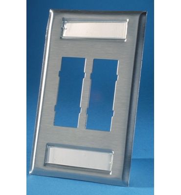 ORTRONICS STAINLESS STEEL 4-HOLE FACEPLATE