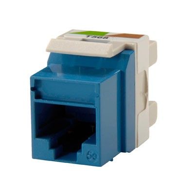 ORTRONICS TECH CHOICE CAT-5E KEYSTONE JACK (BLUE)