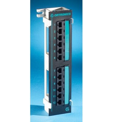 ORTRONICS 12-PORT CLARITY PATCH PANEL, CAT-5E