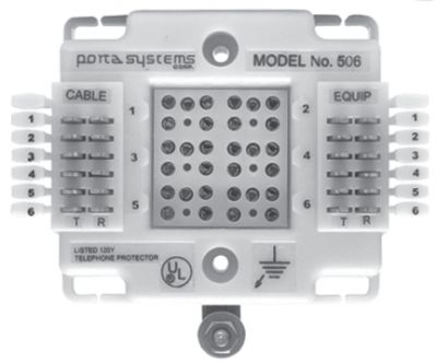 PORTA SYSTEMS C.O. 6 PR. LIGHTNING PROTECTOR WITH GAS MODULES