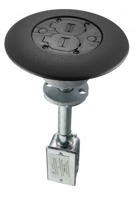 HUBBELL PT7FSDBLA FLUSH SERIES ALUMINUM POKE-THROUGH, BLACK