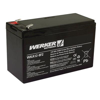 12-VOLT 8Ah2 EMERGENCY LIGHTING AND SECURITY BATTERY (NEW)