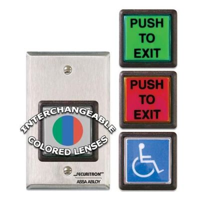 2" SQUARE ILLUMINATED PUSH/EXIT SWITCH WITH ELECTRONIC TIMER (THREE COLORS)